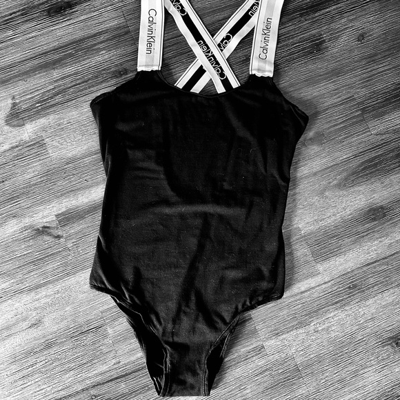 Calvin Klein Black Bodysuit One Piece - Picture 1 of 3